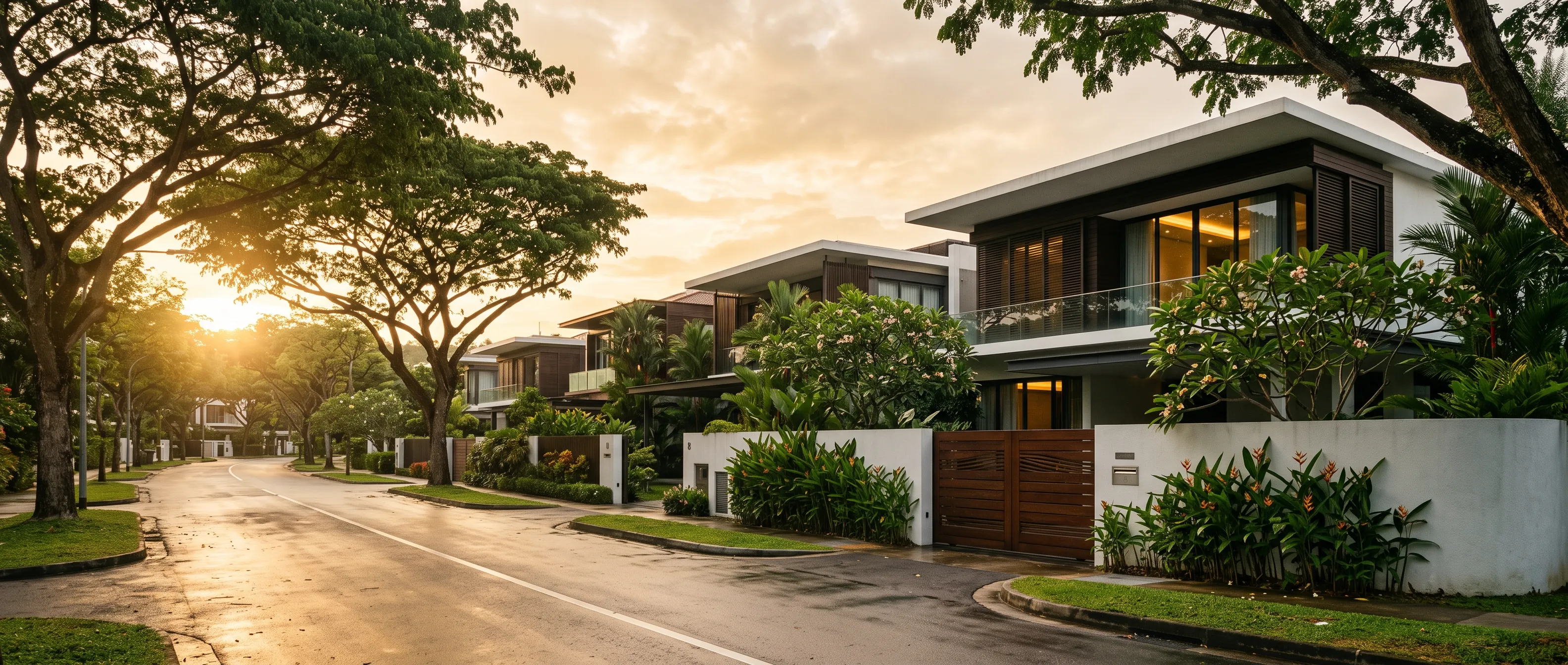 Landed housing estate street view